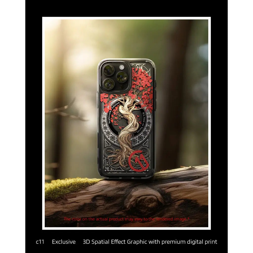 Spigen iPhone 16 Pro Case 6.3" c11 Sephiroth Magfit 3D Spatial Effect Camera Control Button Cover Magnetic Phone Case
