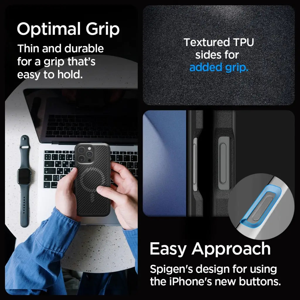Spigen iPhone 16 Pro Max Case 6.9" Core Armor MagFit Casing Magnetic Phone Case MagSafe Case Drop Protection iPhone Case