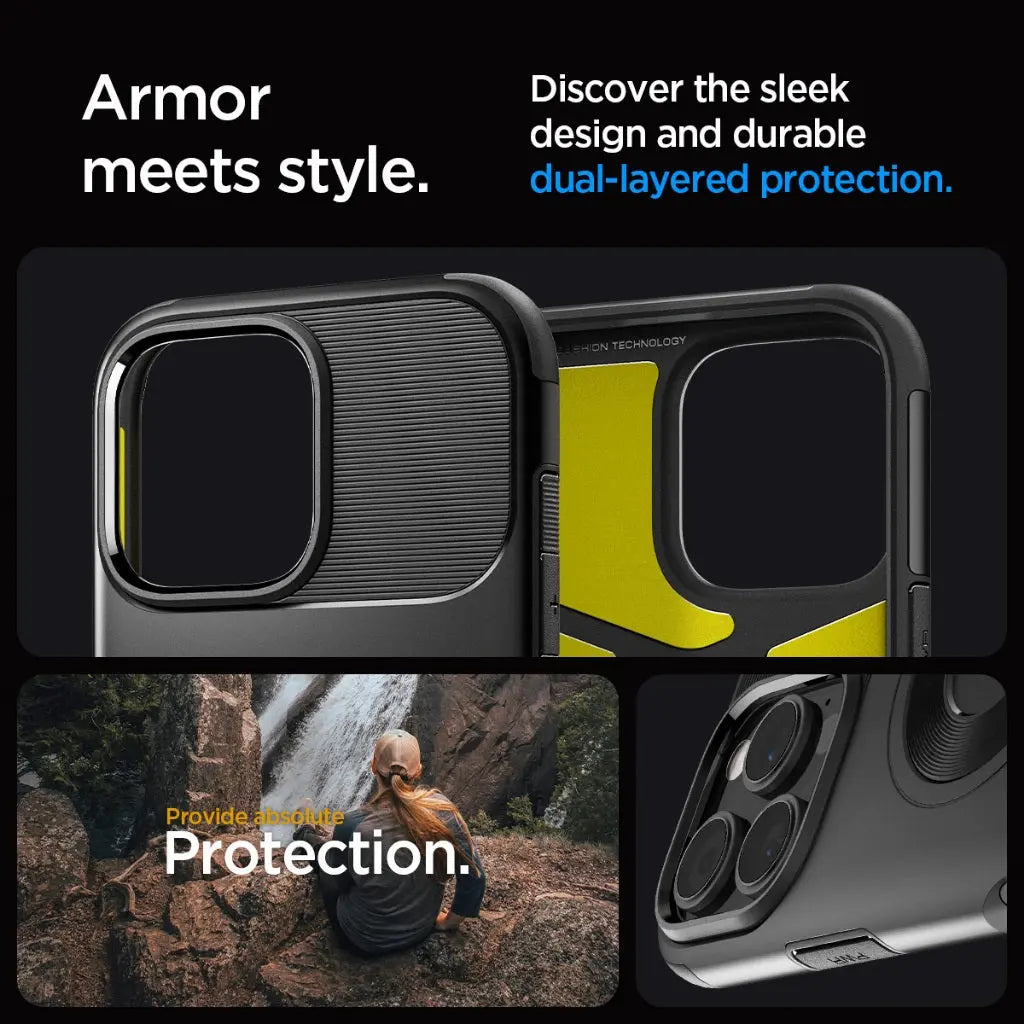 Spigen iPhone 16 Pro Max Case 6.9" Cover Slim Armor MagFit MagSafe Case With Phone Stand iPhone Cover iPhone Case