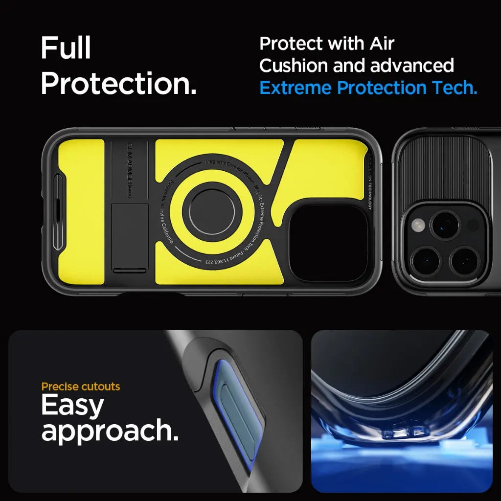 Spigen iPhone 16 Pro Max Case 6.9" Cover Slim Armor MagFit MagSafe Case With Phone Stand iPhone Cover iPhone Case
