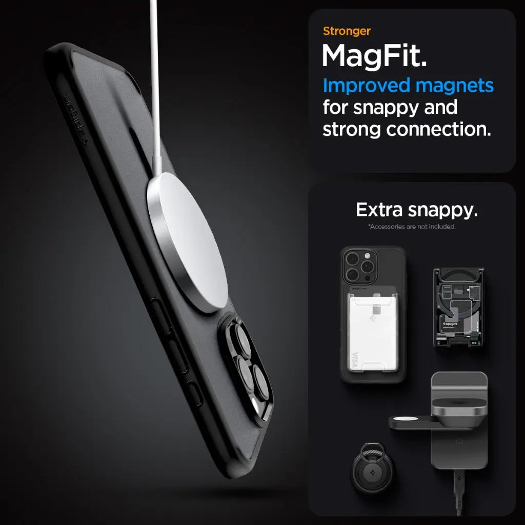 Spigen iPhone 16 Pro Max Case 6.9" Ultra Hybrid MagFit Frost Magnetic Phone Case MagSafe Case iPhone Cover iPhone Case