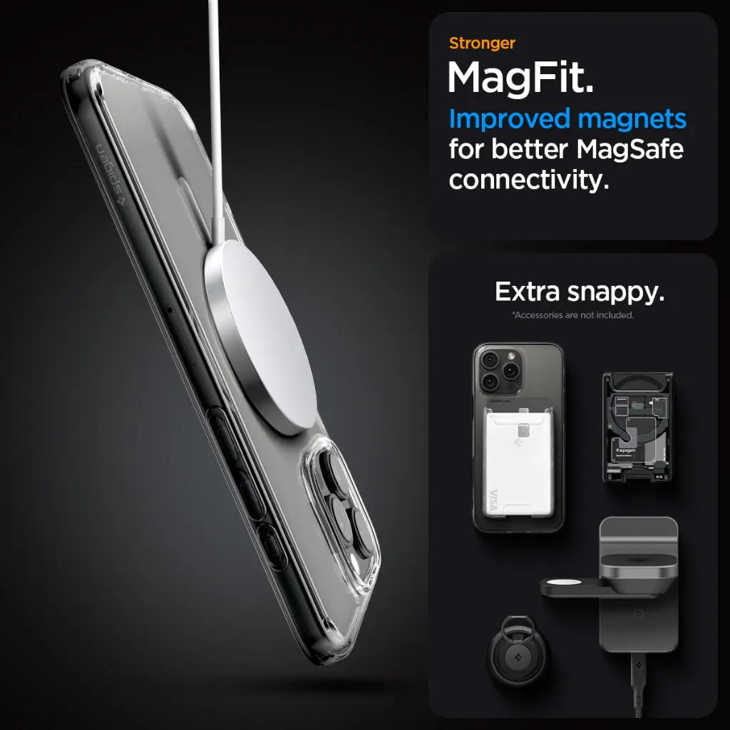 Spigen iPhone 16 Pro Max Case 6.9" Ultra Hybrid MagFit Magnetic Phone Case iPhone Cover Clear Case iPhone Case