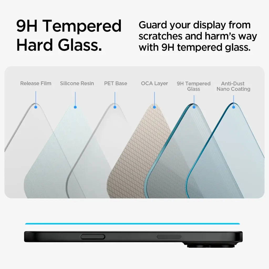 Spigen iPhone 16 Screen Protector 6.1" Glas.tR Slim HD iPhone 16 Tempered Glass iPhone 6.1" Tempered Glass