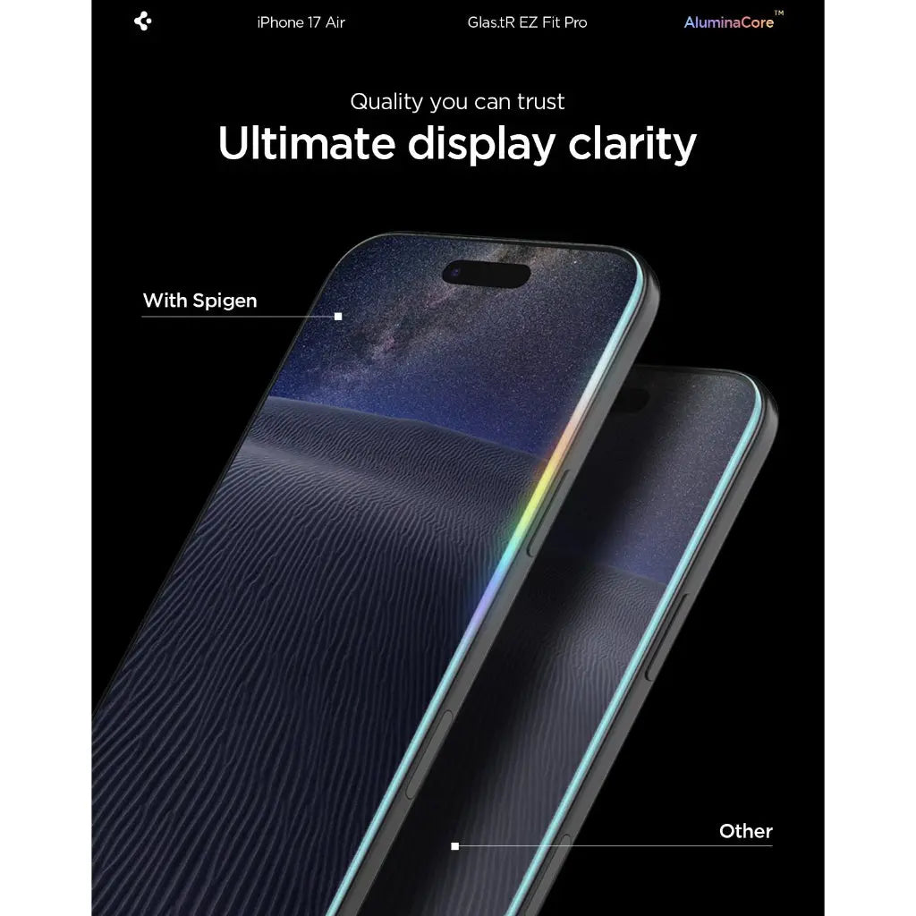 Spigen iPhone 17 Air Privacy Screen Protector Glas.tR EZ Fit Pro HD [1 Pack] iPhone Tempered Glass Screen Protector