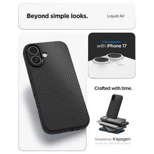 Spigen iPhone 17 Case 6.3" Liquid Air Casing Military Grade Drop Protection Slim Flexible Durable iPhone Case