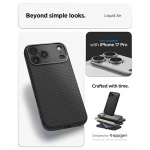 Spigen iPhone 17 Pro Case 6.3" Liquid Air iPhone 17 Pro Casing Military Grade Drop Protection Slim Flexible iPhone Cover