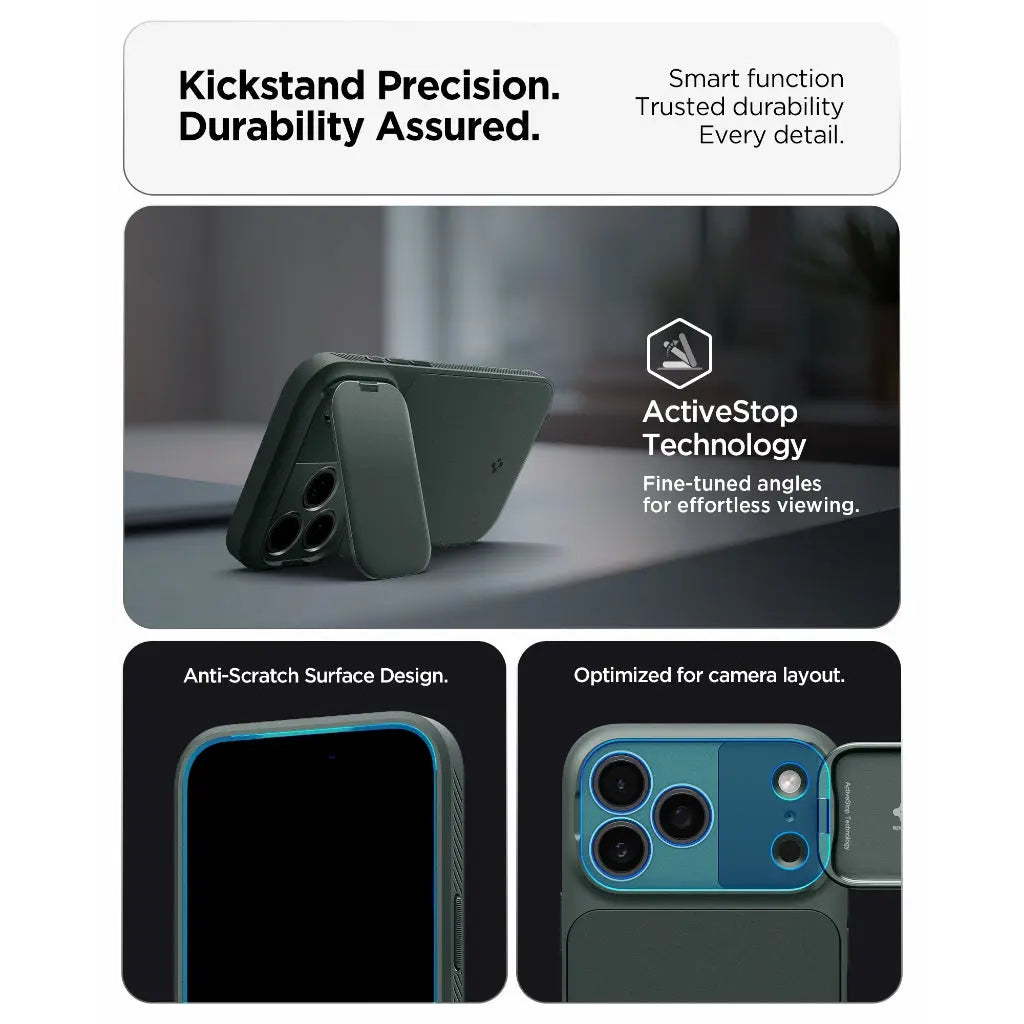 Spigen iPhone 17 Pro Case 6.3" Optik Armor MagFit Camera Cover Magnetic Phone Case iPhone 17 Pro Cover