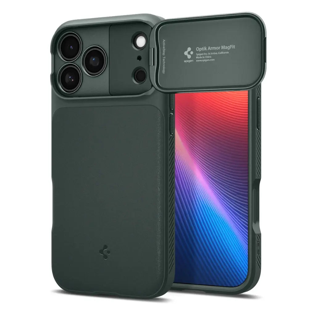 Spigen iPhone 17 Pro Case 6.3" Optik Armor MagFit Camera Cover Magnetic Phone Case iPhone 17 Pro Cover