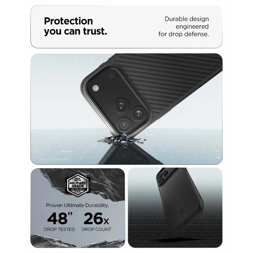 Spigen iPhone 17 Pro Max Case 6.9" Enzo Aramid T MagFit Camera Control Button Cover Magnetic Phone Case iPhone Case
