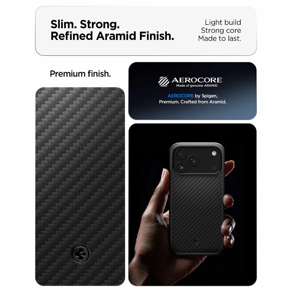 Spigen iPhone 17 Pro Max Case 6.9" Enzo Aramid T MagFit Camera Control Button Cover Magnetic Phone Case iPhone Case