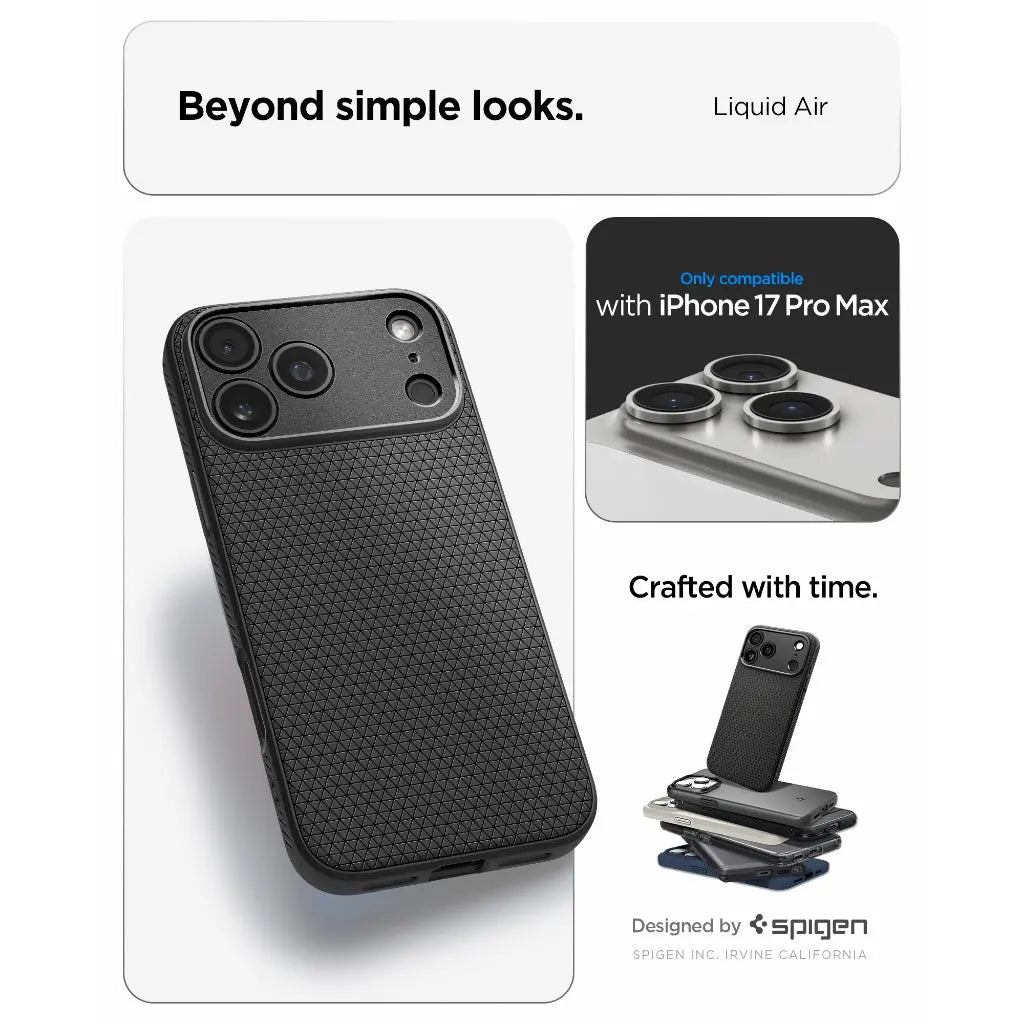 Spigen iPhone 17 Pro Max Case 6.9" Liquid Air iPhone 17 Pro Max Casing Military Grade Drop Protection iPhone Cover