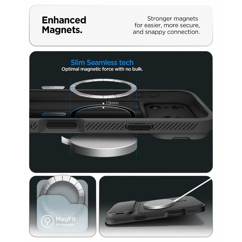 Spigen iPhone 17 Pro Max Case 6.9" Optik Armor MagFit Camera Cover Magnetic Phone Case iPhone 17 Pro Max Cover