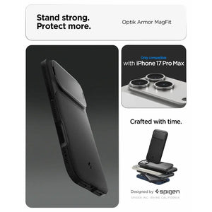 Spigen iPhone 17 Pro Max Case 6.9" Optik Armor MagFit Camera Cover Magnetic Phone Case iPhone 17 Pro Max Cover