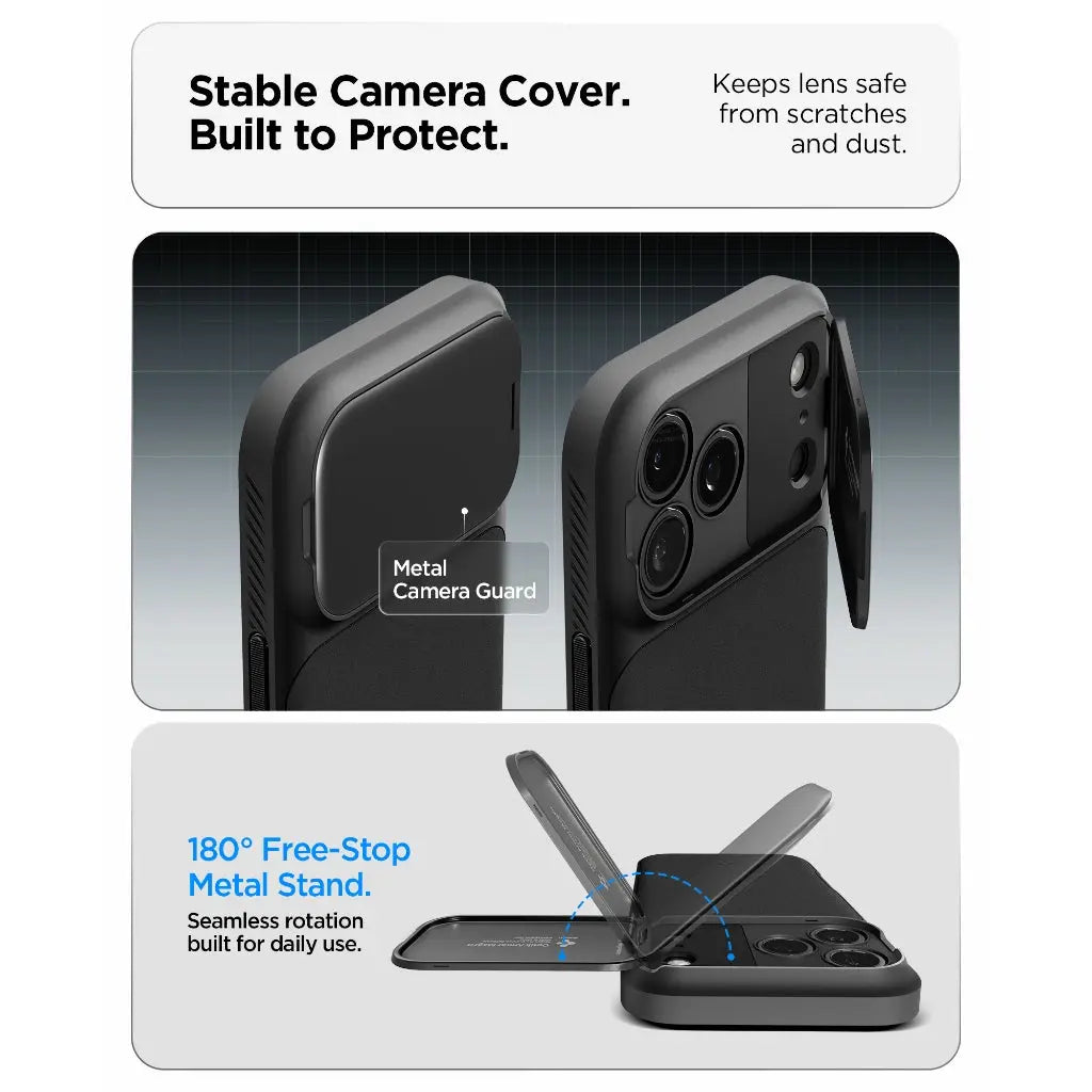 Spigen iPhone 17 Pro Max Case 6.9" Optik Armor MagFit Camera Cover Magnetic Phone Case iPhone 17 Pro Max Cover