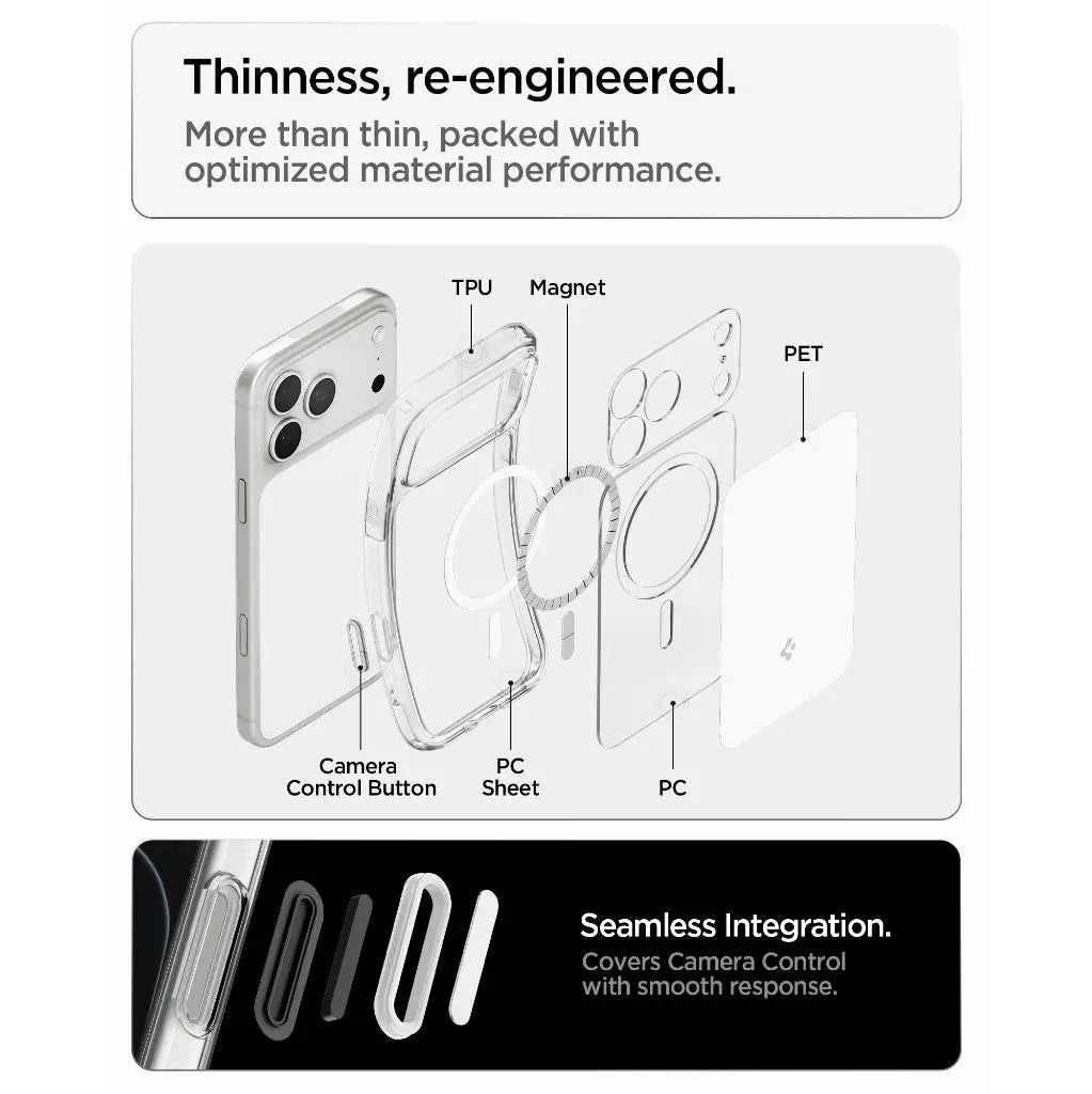 Spigen iPhone 18 Pro Max Case / iPhone 17 Pro Max Case 6.9" Ultra Hybrid T MagFit Magnetic Phone Case