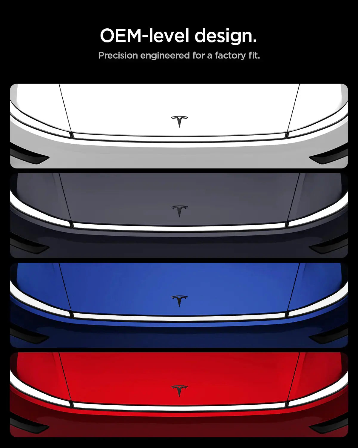 Tesla Model Y Juniper (2025) Front Emblem Logo Cover TD100B