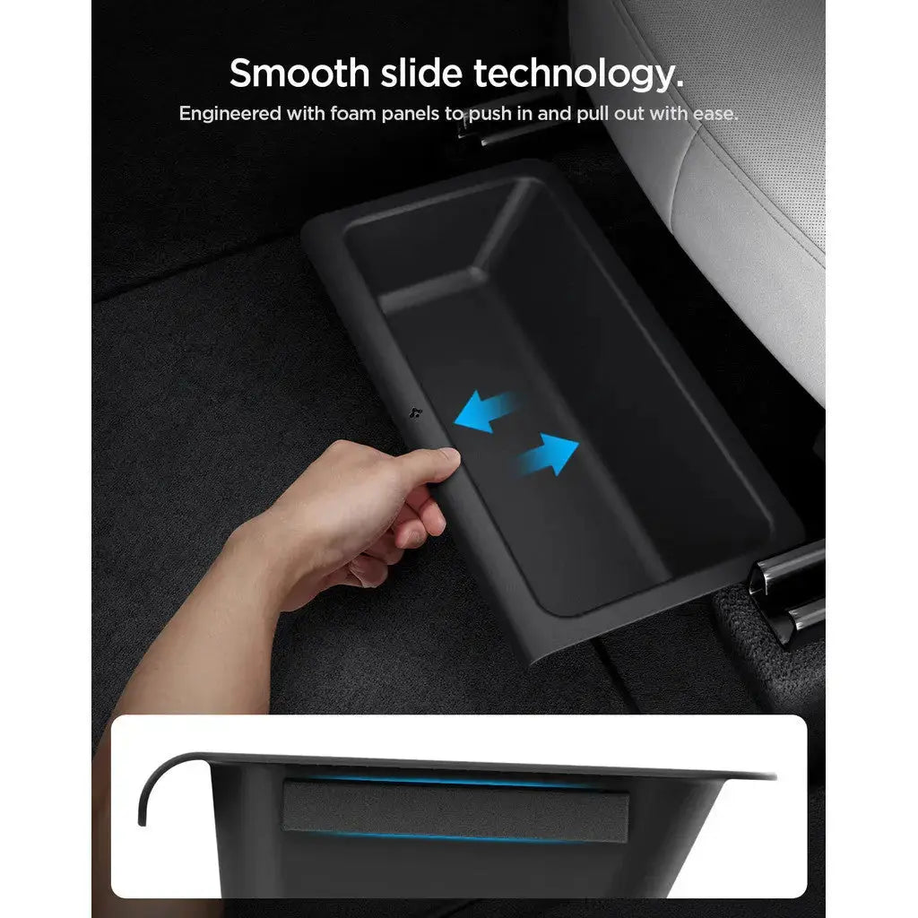 [2 Pack] Spigen Tesla Model Y Juniper (2026/2025) Underseat Storage Box Organiser Tesla Accessories