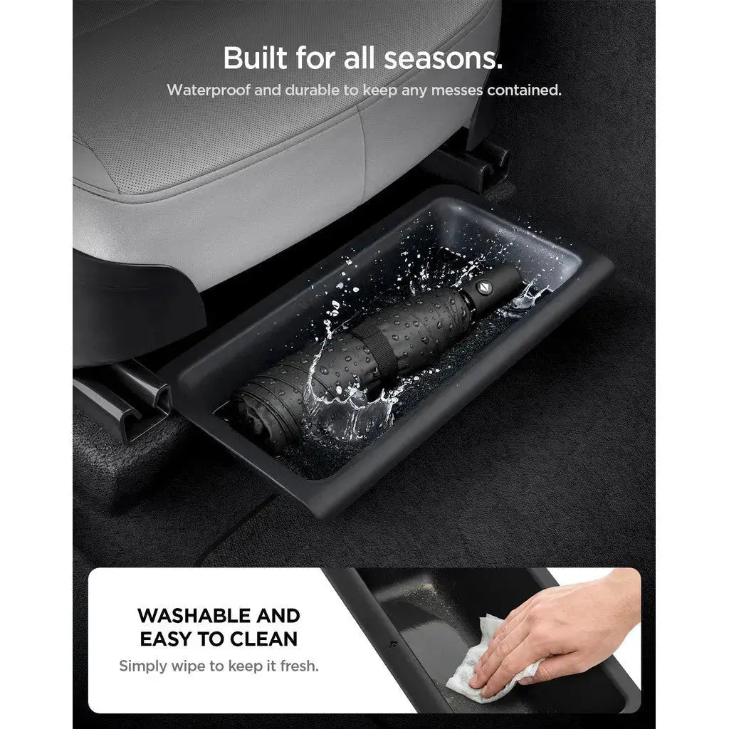 [2 Pack] Spigen Tesla Model Y Juniper (2026/2025) Underseat Storage Box Organiser Tesla Accessories