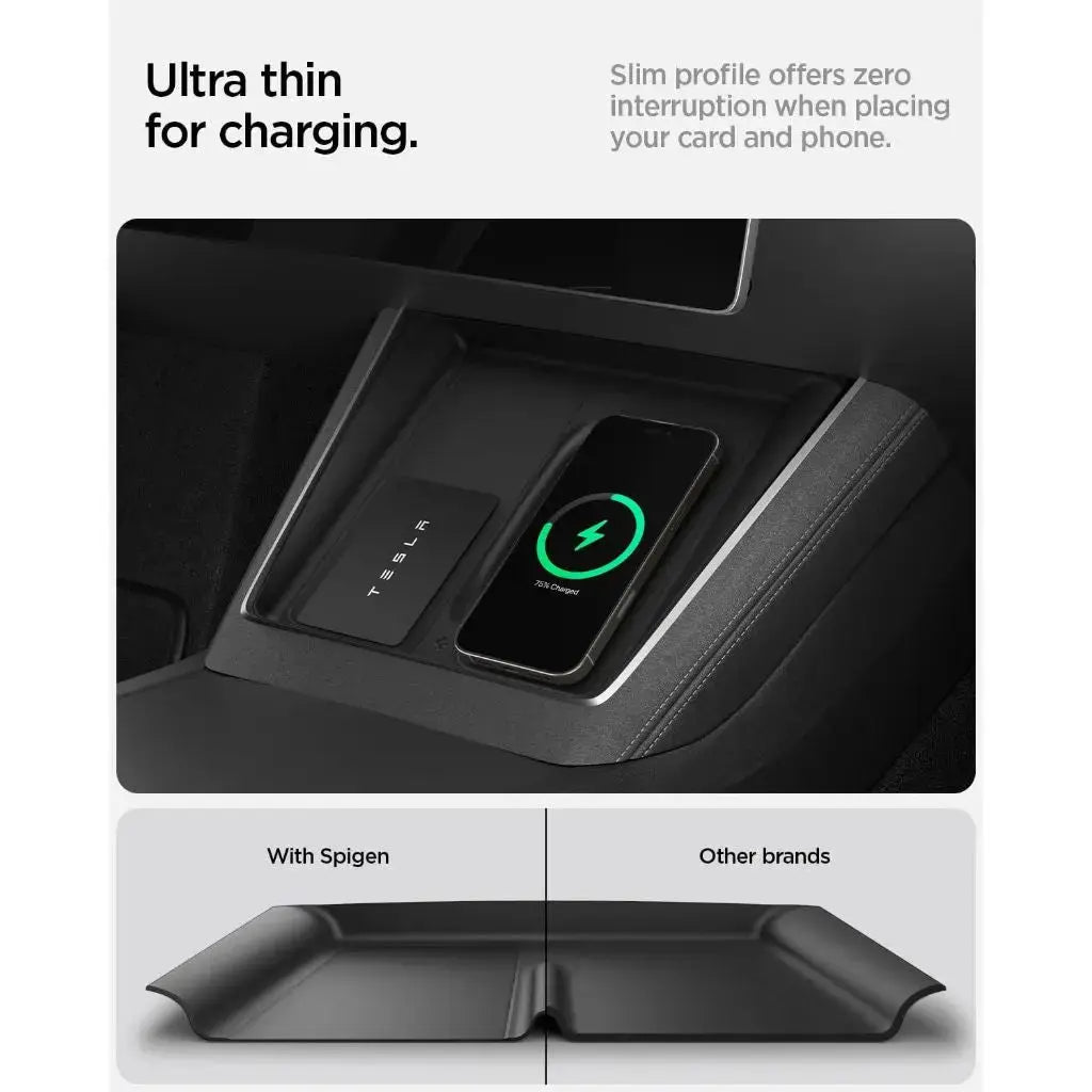 Spigen Tesla Model Y Juniper (2026 / 2025) Wireless Charging Pad TO261JH Ultra Thin Silicone Cover
