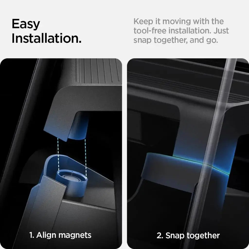 Spigen Tesla Model Y (2025) Juniper / Model 3 (2024-2025) Under Screen Storage Organizer with Easy Installation
