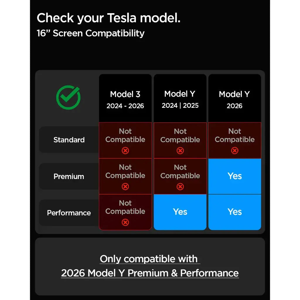 Tesla Model Y Juniper (2026) 16-inch Screen Protector EZ Fit