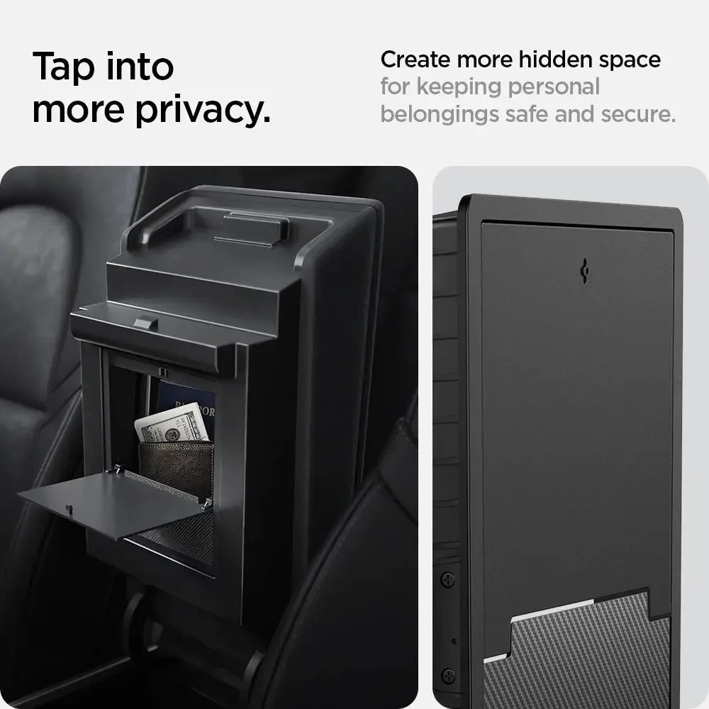 Spigen Tesla Model Y (2021-2025) / Model 3 (2021-2023) Center Console One Touch Hidden Storage Box Tesla Car Accessories
