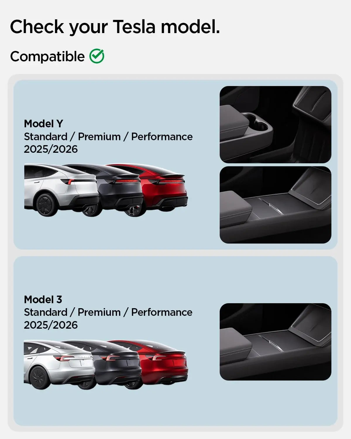 Tesla Model Y (2025) Juniper / Model 3 (2024-2025) Under Screen Storage Organizer