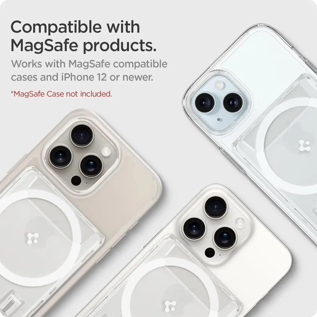 Spigen 3 Cards Magnetic Wallet Ultra Hybrid MagSafe Card Holder Wallet For iPhone 15 / iPhone 14 / iPhone 13 / iPhone 12