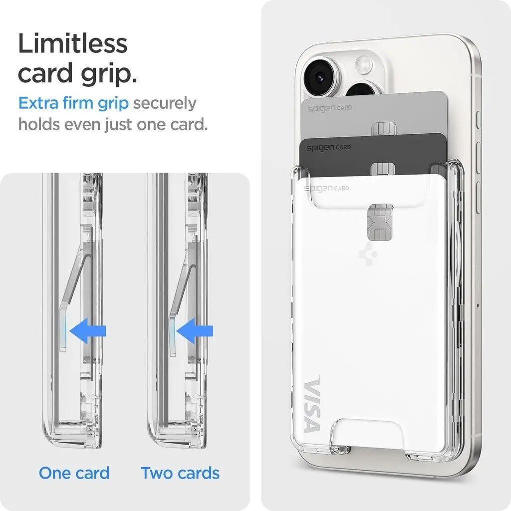 Spigen 3 Cards Magnetic Wallet Ultra Hybrid MagSafe Card Holder Wallet For iPhone 15 / iPhone 14 / iPhone 13 / iPhone 12