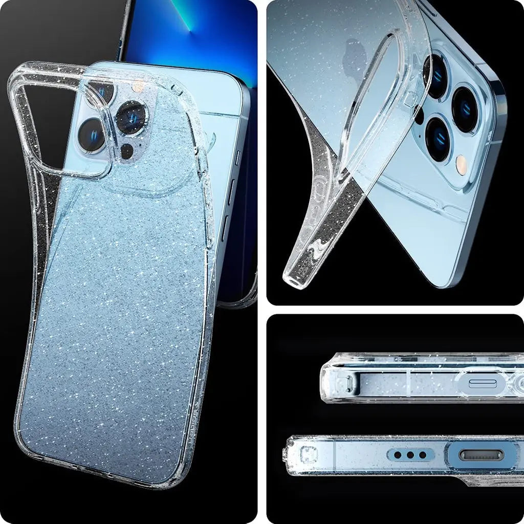 iPhone 13 Pro Max Case Liquid Crystal Glitter