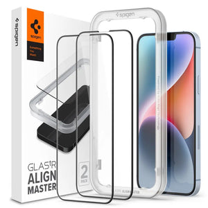 [2 Pack] iPhone 14 (2022) Alignmaster Full Cover Tempered Glass iPhone 13 pro / iPhone 13 (2021) Screen Protector