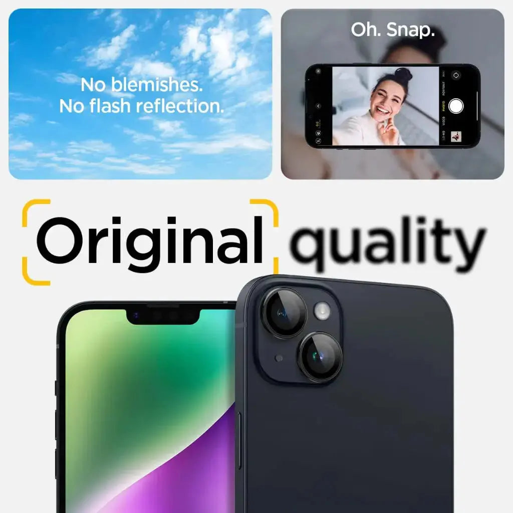 [2 Pack] iPhone 15 / iPhone 15 Plus / iPhone 14 Plus / 14 Camera Lens Protector EZ Fit Optik Pro