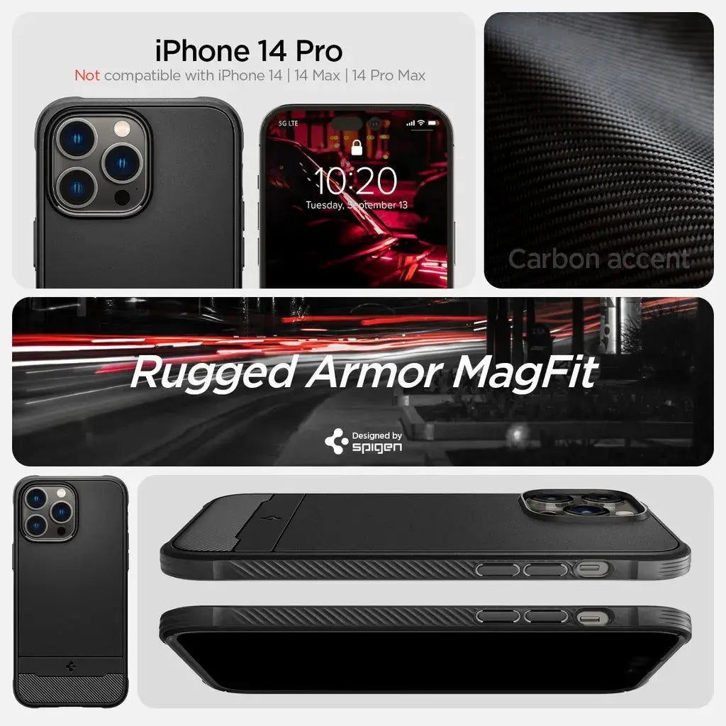 iPhone 14 Pro Case Rugged Armor MagFit