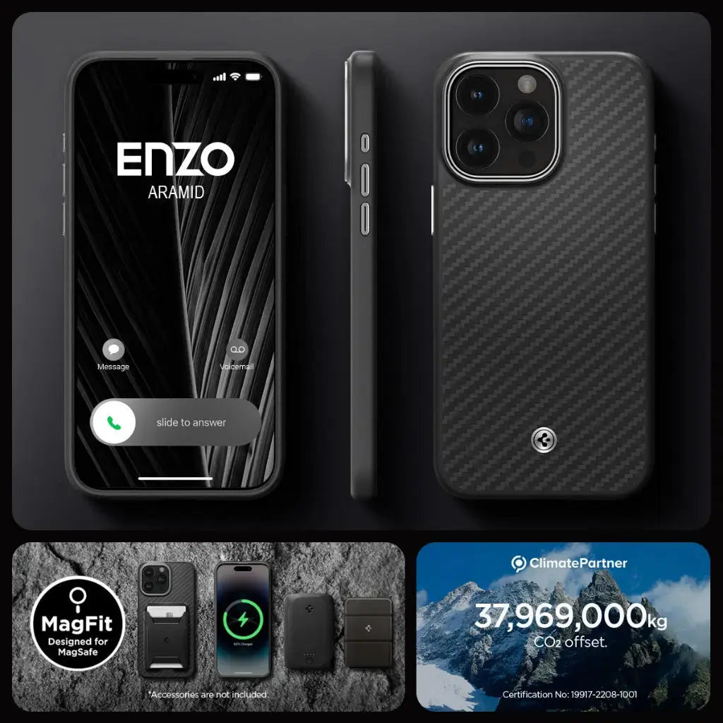 iPhone 15 Pro Case Enzo Aramid MagFit - Spigen Singapore