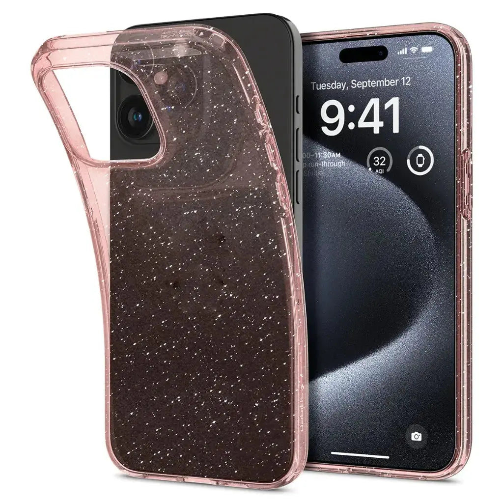 iPhone 15 Pro Case Liquid Crystal Glitter