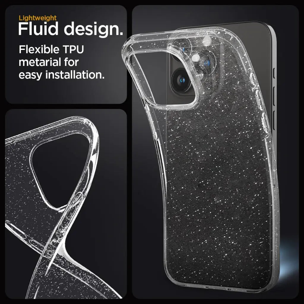 iPhone 15 Pro Case Liquid Crystal Glitter