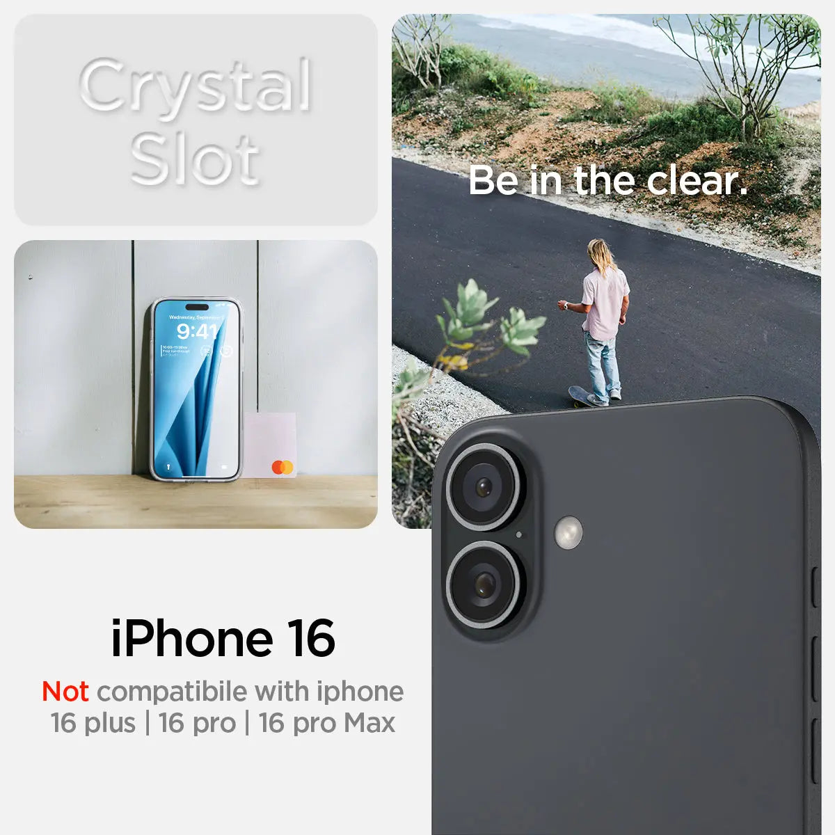 iPhone 16 Case Crystal Slot