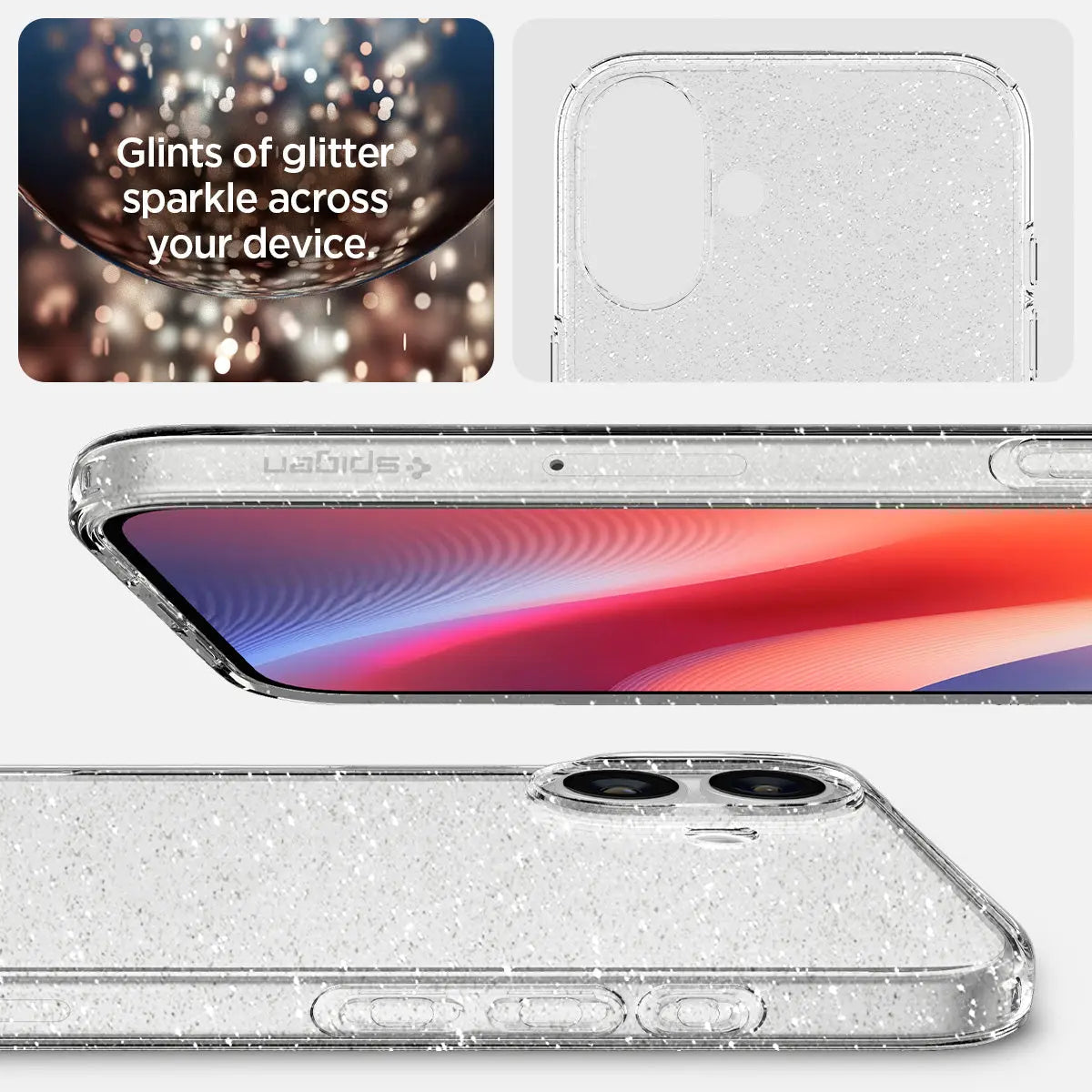 iPhone 16 Case Liquid Crystal Glitter