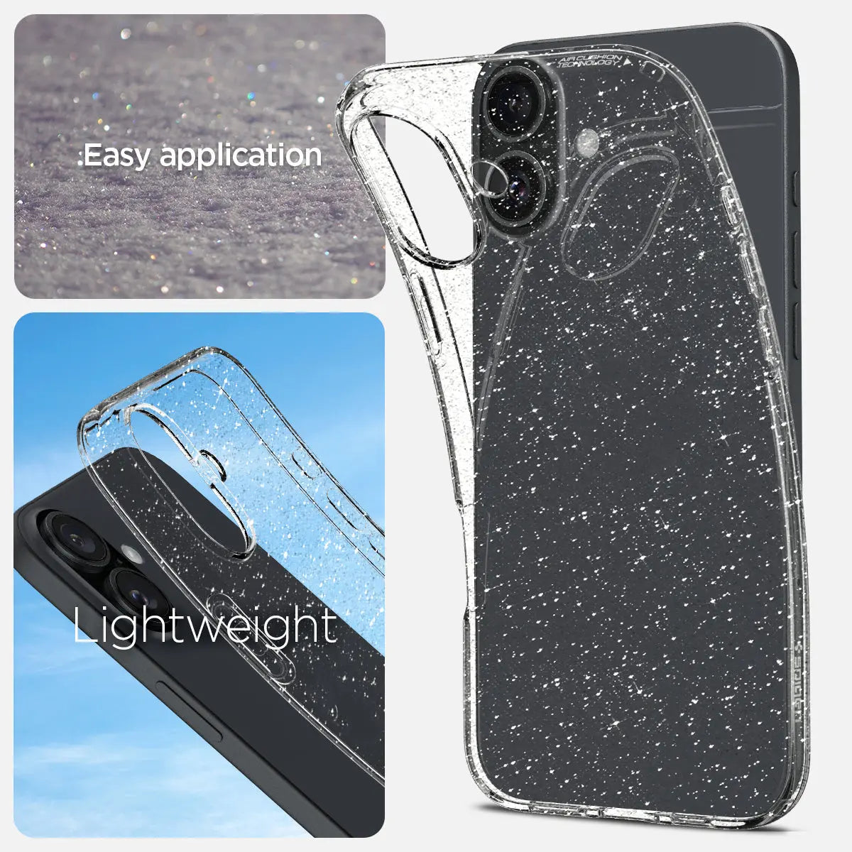 iPhone 16 Case Liquid Crystal Glitter