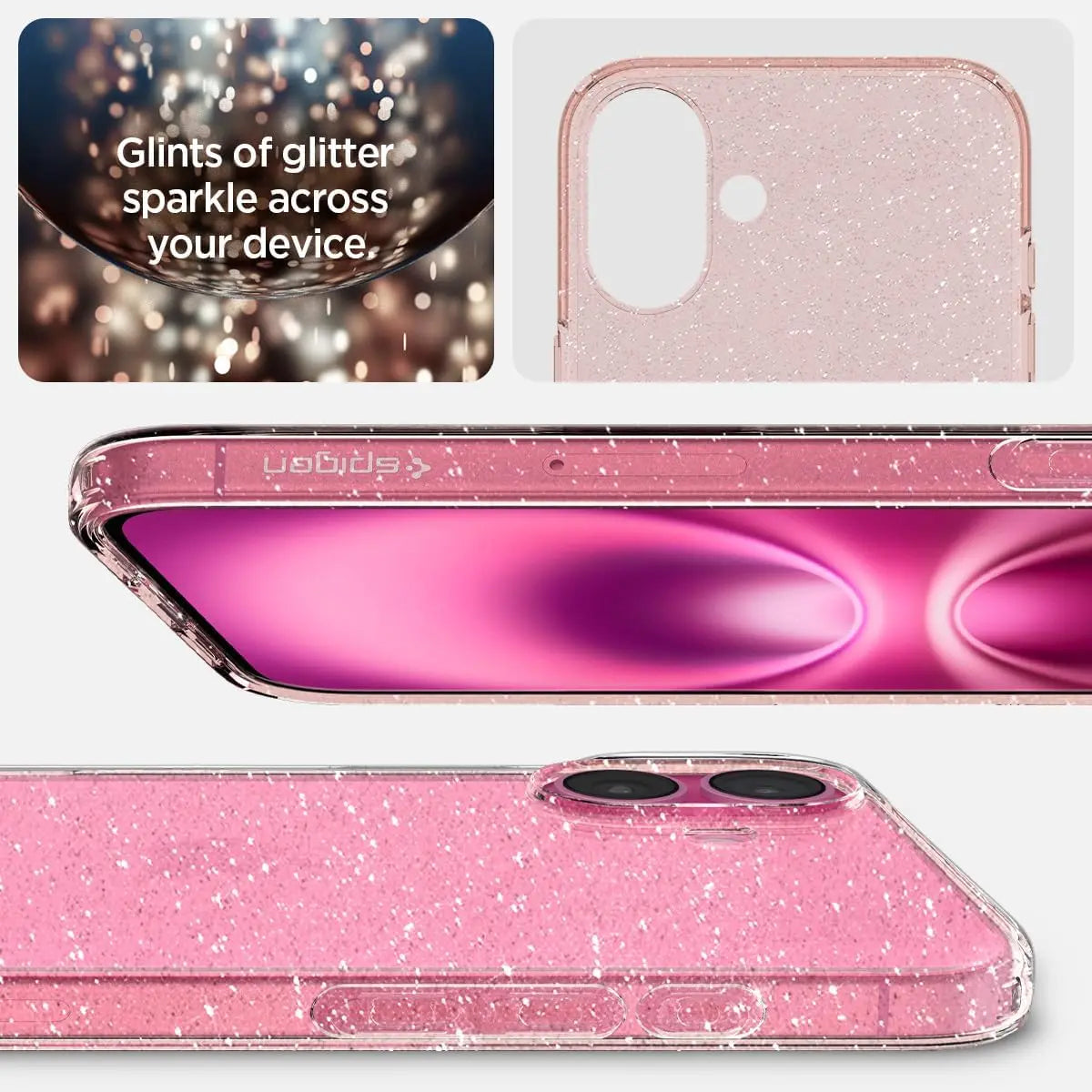 iPhone 16 Case Liquid Crystal Glitter