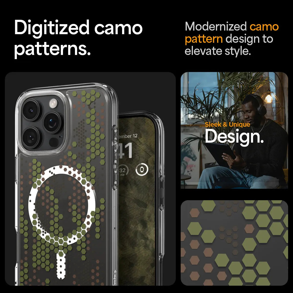 iPhone 16 Pro Max Case Ultra Hybrid MagFit Digital Camo