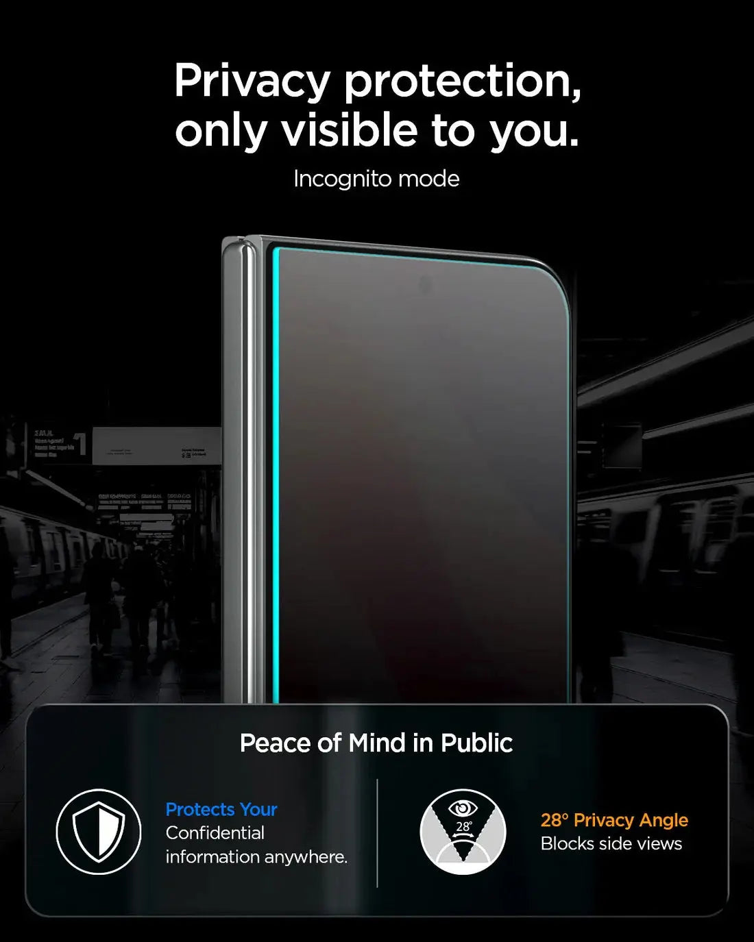 iPhone Duo Privacy Screen Protector EZ Fit Pro HD [1 Pack]