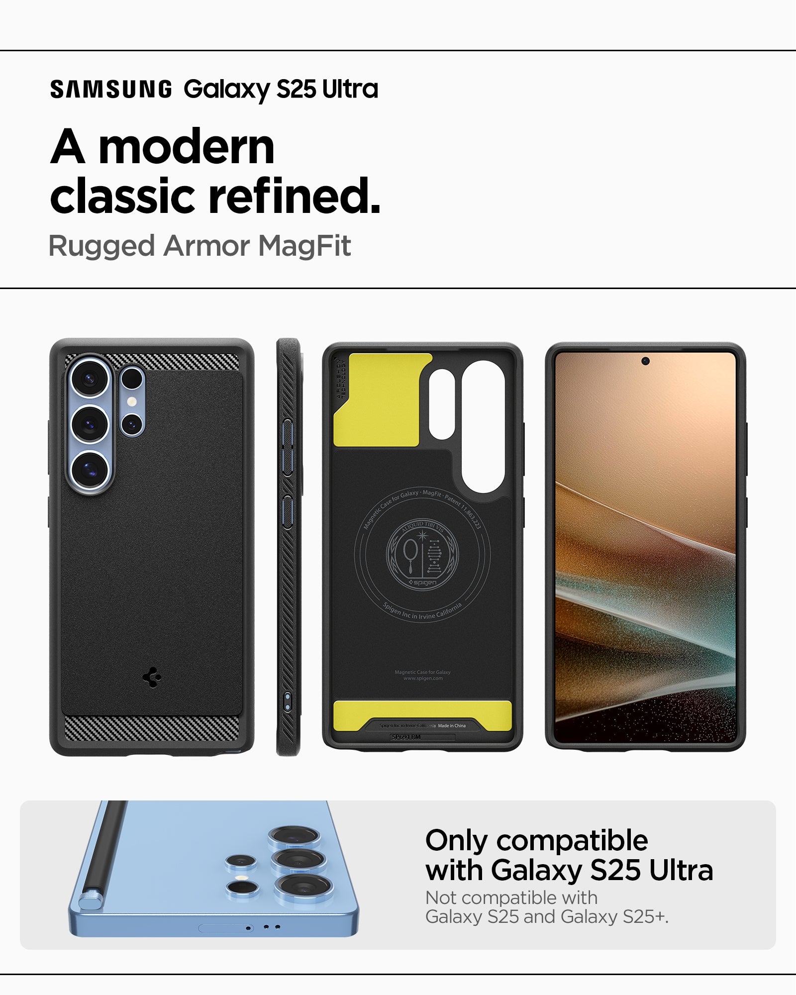 Samsung S25 Ultra Case Rugged Armor MagFit - Spigen Singapore