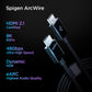 Spigen ArcWire™ HDMI to HDMI Cable (2m) 48Gbps Ultra High Speed HDMI 2.1 for MacBook Pro, Samsung TV, Xbox, Projector