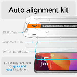 [1 Pack] iPhone 15 Glas.tR EZ Fit Screen Protector - Spigen Singapore