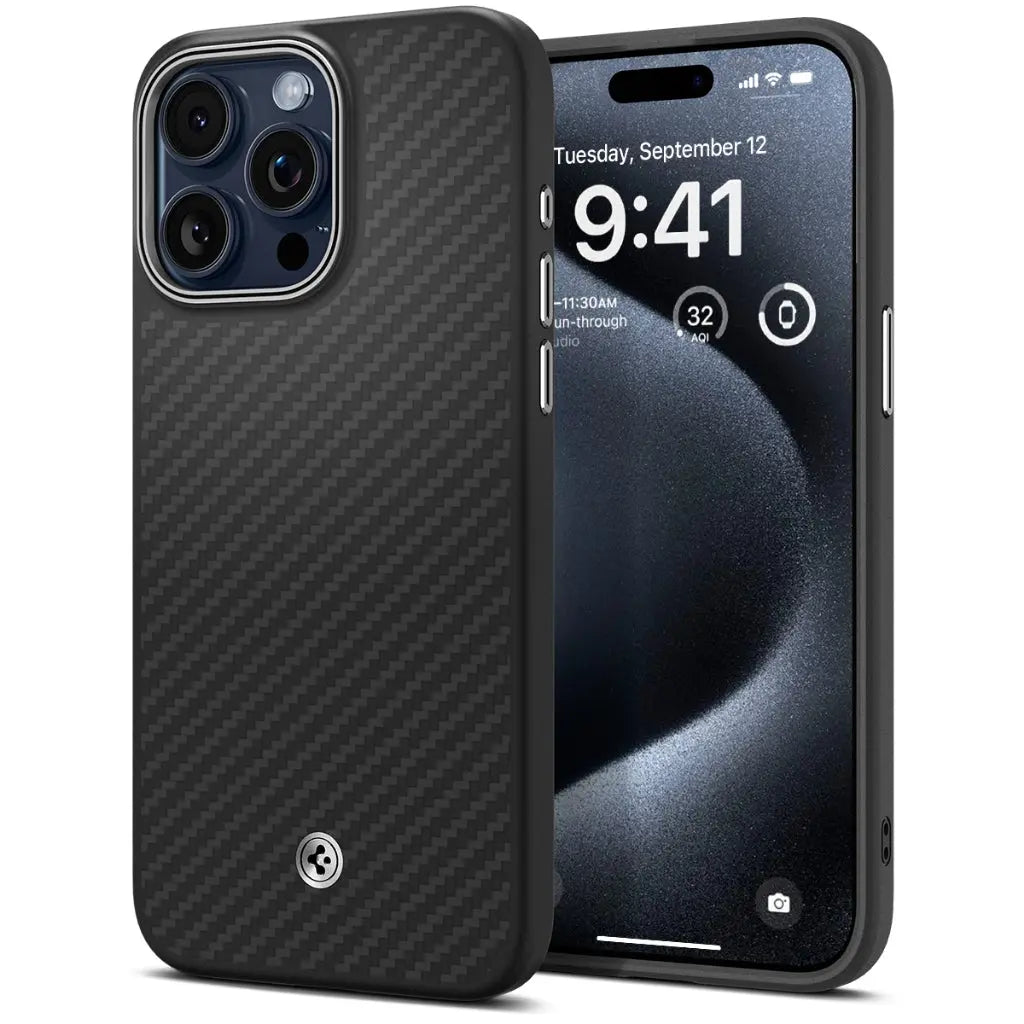 iPhone 15 Pro Max Case Enzo Aramid MagFit - Spigen Singapore