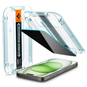 [1 Pack] iPhone 15 Plus Privacy Glas.tR EZ Fit Screen Protector - Spigen Singapore