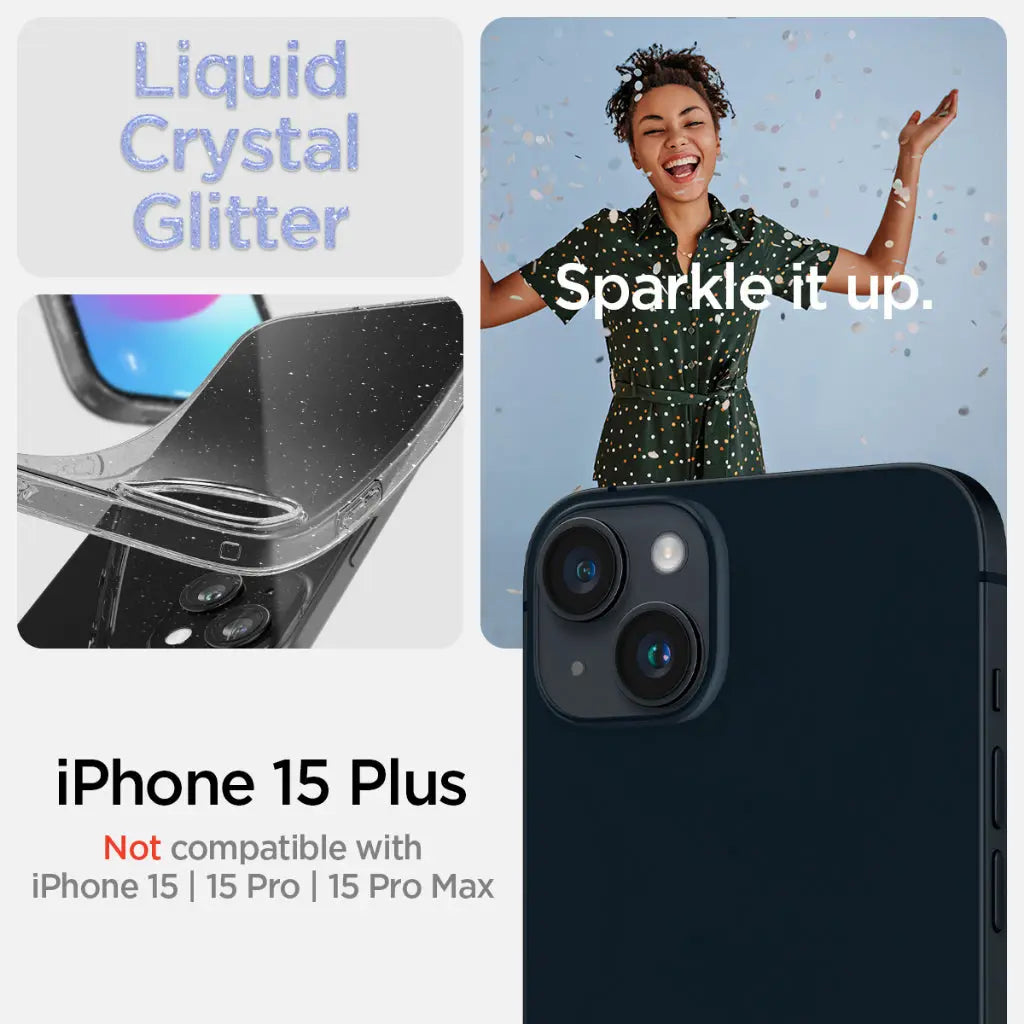 iPhone 15 Plus Case / iPhone 14 Plus Cover Liquid Crystal Glitter - Spigen Singapore