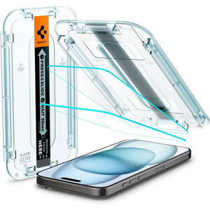 [2 Pack] iPhone 15 Tempered Glass Glas.tR EZ Fit - Spigen Singapore