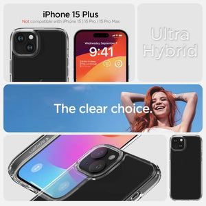 iPhone 15 Plus Case / iPhone 14 Plus Cover Ultra Hybrid / Crystal Hybrid - Spigen Singapore